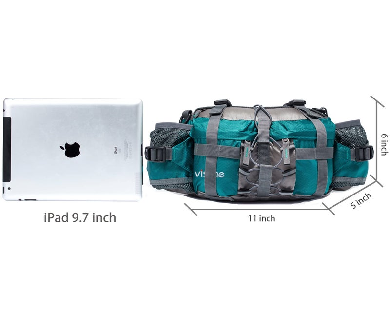 Yuoto VISCNE Outdoor Fanny Pack Hiking Fishing Waist bag 2 Water Bottle Holder Lumbar Pack - Image 5